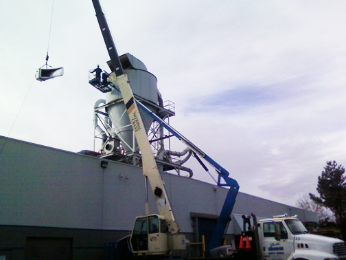 dust collection system at columbia corrogated box company